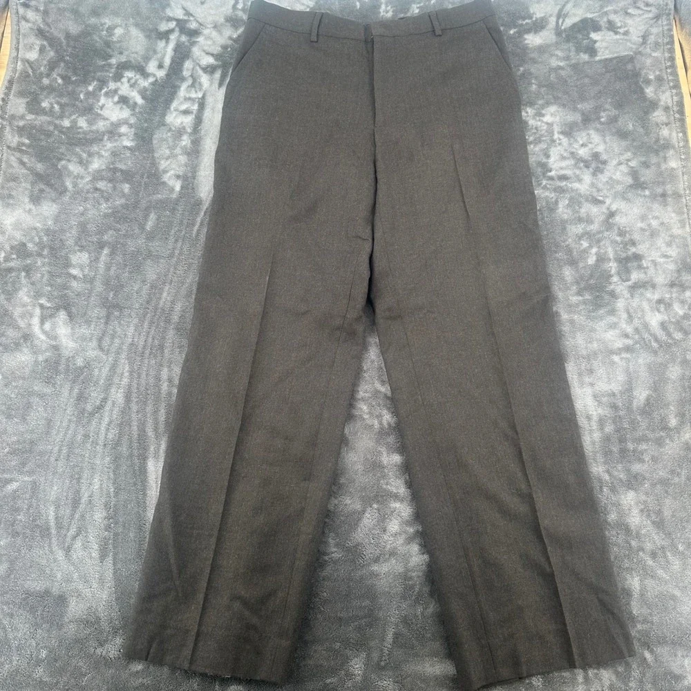 Banana Republic Modern Fit Mens 34x32 Wool Dress Pants‎ Brown Charcoal Trousers